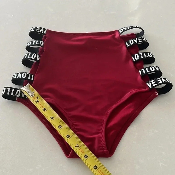 Bikini Burgundy Panty “Love” - Picture 12 of 12